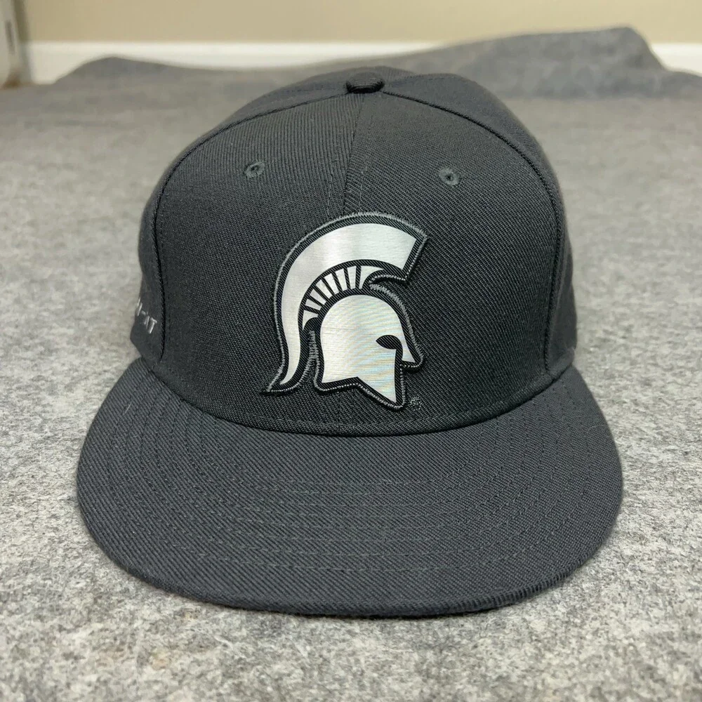 Michigan State Spartans Hat Cap Flex Mens Medium NCAA Basketball Nike‎ Dri Fit